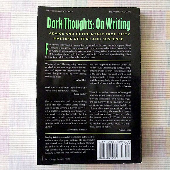 Book: Dark Thoughts on Writing By Stanley Wiater - Picture 8 of 8
